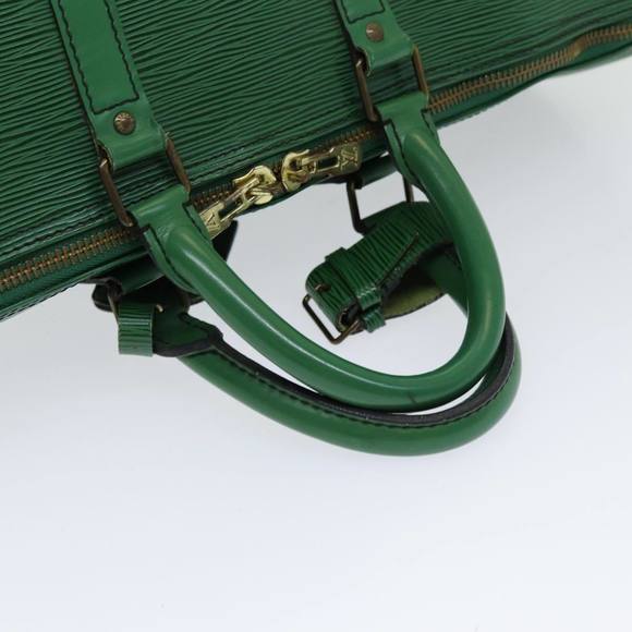 LOUIS VUITTON Epi Keepall 45 Boston Bag Green M42974 LV Auth 85192 - Picture 7 of 16